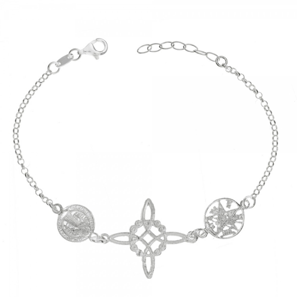 Pulsera triple amuleto
