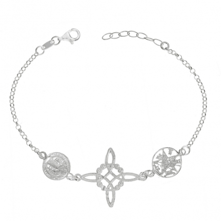 Pulsera triple amuleto