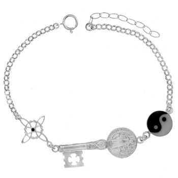 Pulsera triple amuleto