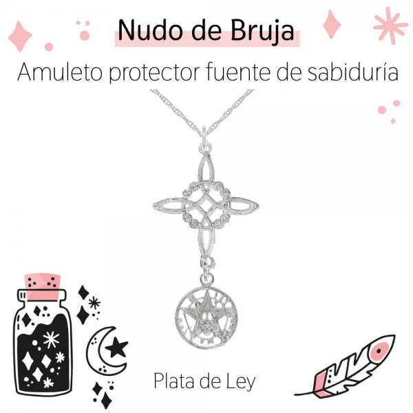 Collar amuleto Nudo de Bruja & Tetragrámaton
