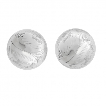 Pendientes media bola labrada