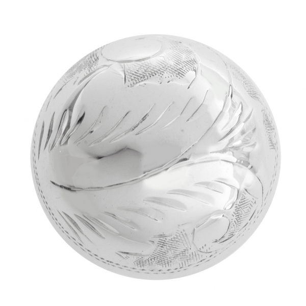 Pendientes media bola labrada