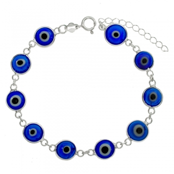 Pulsera ojo turco azul