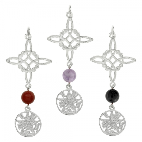 Doble amuleto Nudo de Bruja & Tetragrámaton