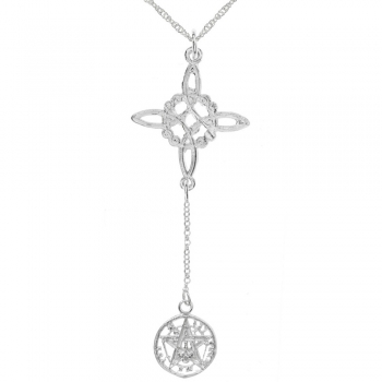 Doble amuleto Nudo de Bruja & Tetragrámaton