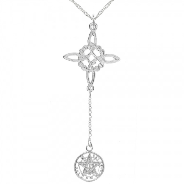 Doble amuleto Nudo de Bruja & Tetragrámaton