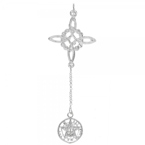 Doble amuleto Nudo de Bruja & Tetragrámaton