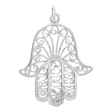 Colgante Mano de Fátima espirales