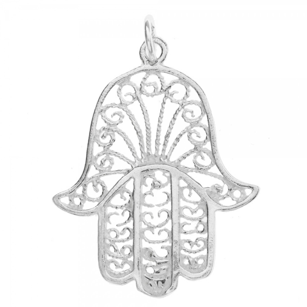 Colgante Mano de Fátima espirales