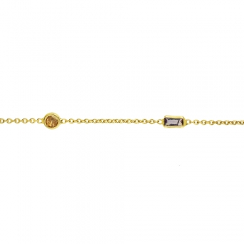 Pulsera dorada con circonitas 2