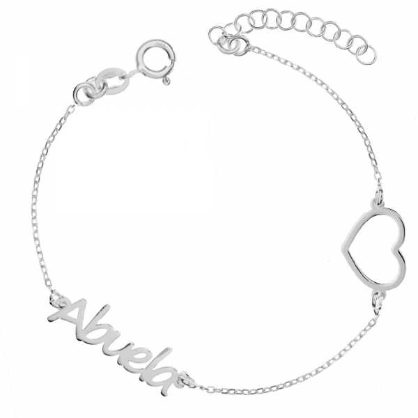 Pulsera Abuela con corazón