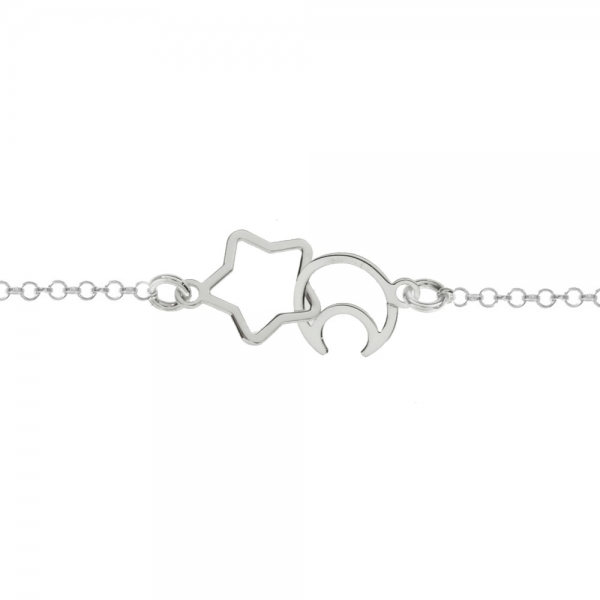 Pulsera luna y estrella