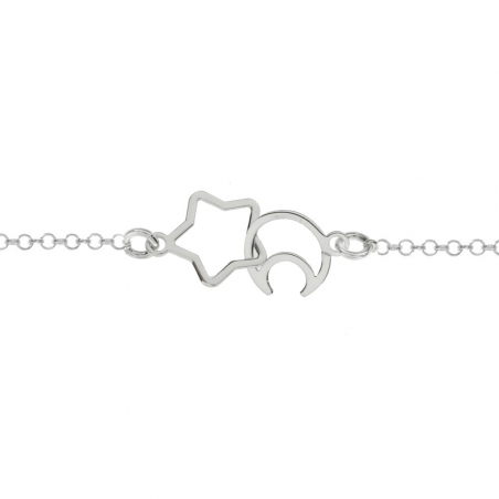 Pulsera luna y estrella