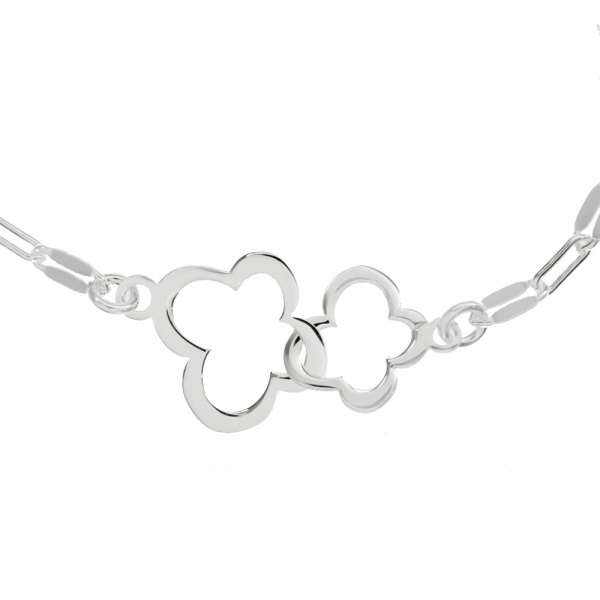 Pulsera flores entrelazadas