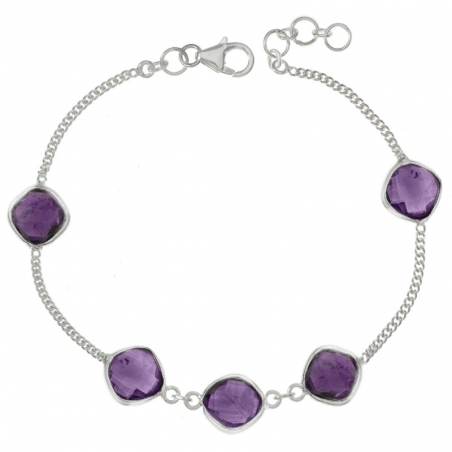Pulsera rombos de Amatista