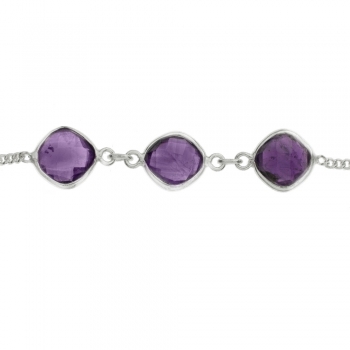 Pulsera rombos de Amatista 2