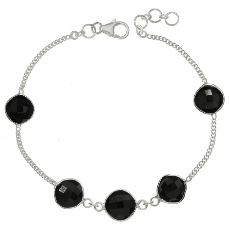 Pulsera rombos de Ónix