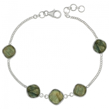 Pulsera rombos de Labradorita