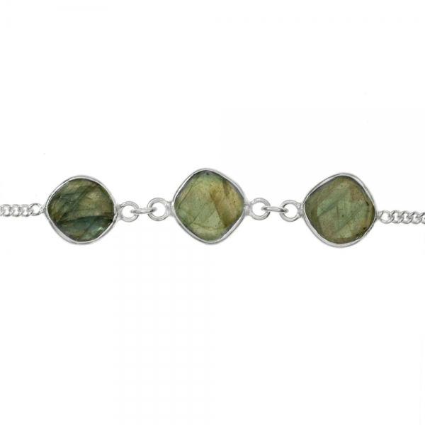 Pulsera rombos de Labradorita