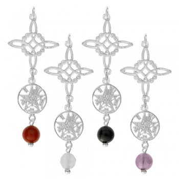 Doble amuleto Nudo de Bruja & Tetragrámaton