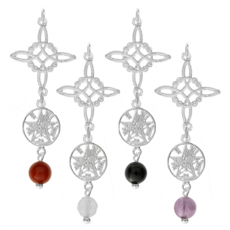 Doble amuleto Nudo de Bruja & Tetragrámaton