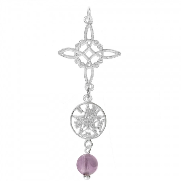 Doble amuleto Nudo de Bruja & Tetragrámaton