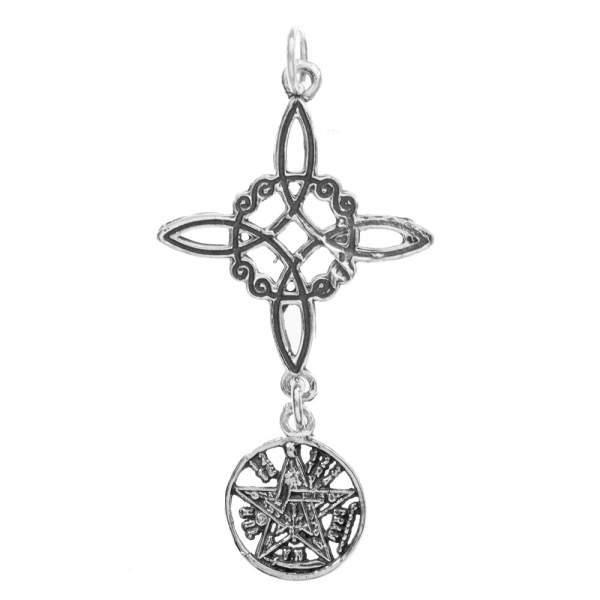 Doble amuleto Nudo de Bruja & Tetragrámaton