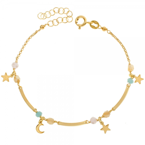 Pulsera dorada con estrellas