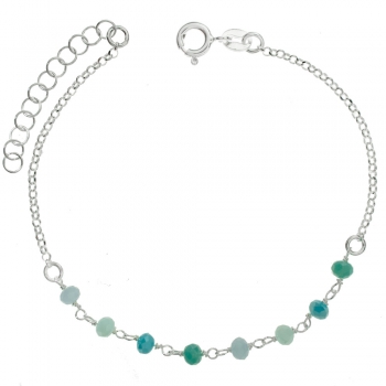 Pulsera con cristales tonos azules