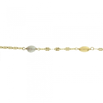 Pulsera dorada con perlas barrocas 2