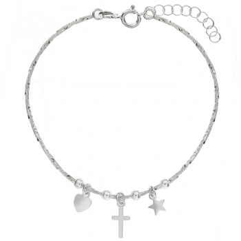 Pulsera semirígida con colgantes