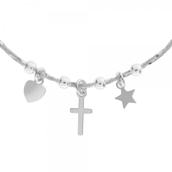 Pulsera semirígida con colgantes