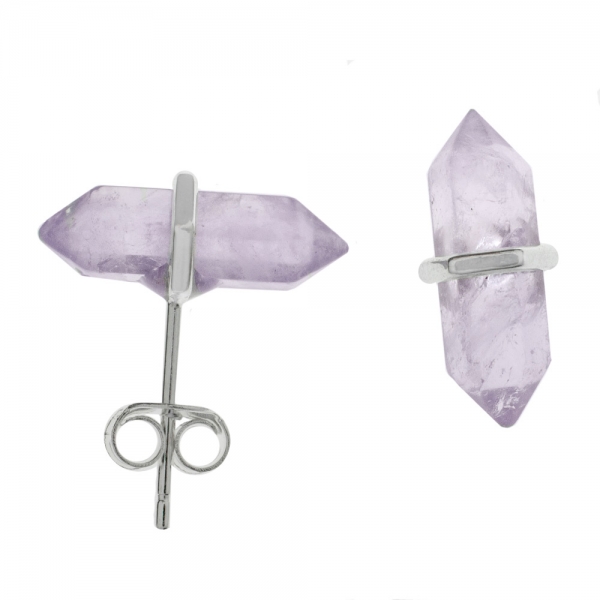 Pendientes punta de amatista