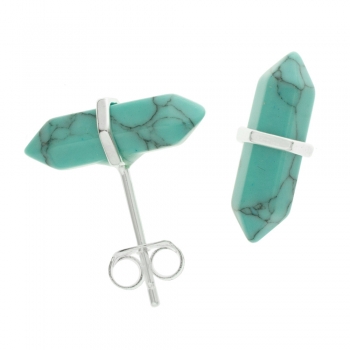 Pendientes punta de turquesa