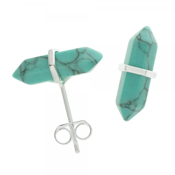 Pendientes punta de turquesa