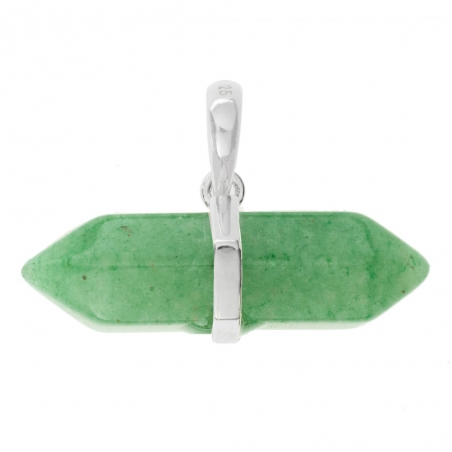 Collar punta de aventurina Plata de Ley