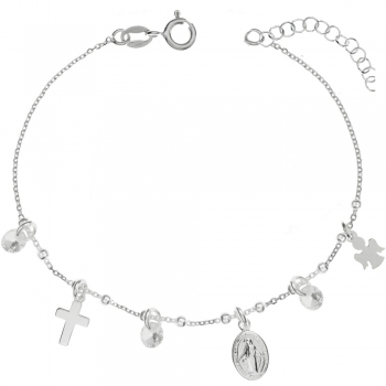 Pulsera Virgen Milagrosa & símbolos religiosos
