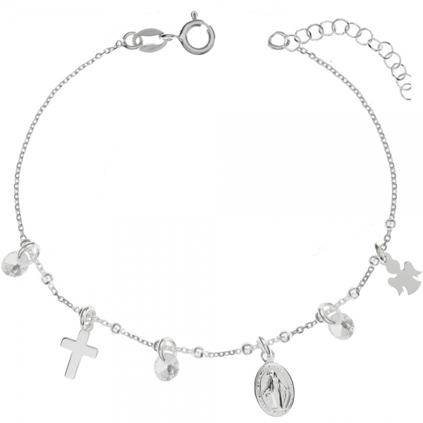 Pulsera Virgen Milagrosa & símbolos religiosos