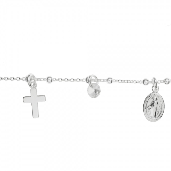 Pulsera Virgen Milagrosa & símbolos religiosos