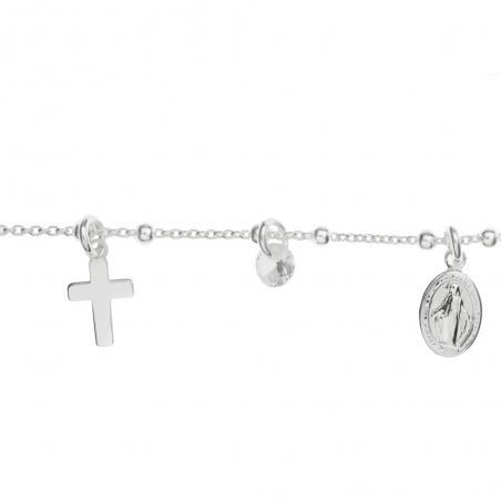 Pulsera Virgen Milagrosa & símbolos religiosos