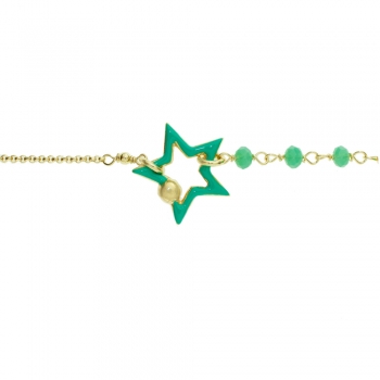 Pulsera dorada con estrella 2