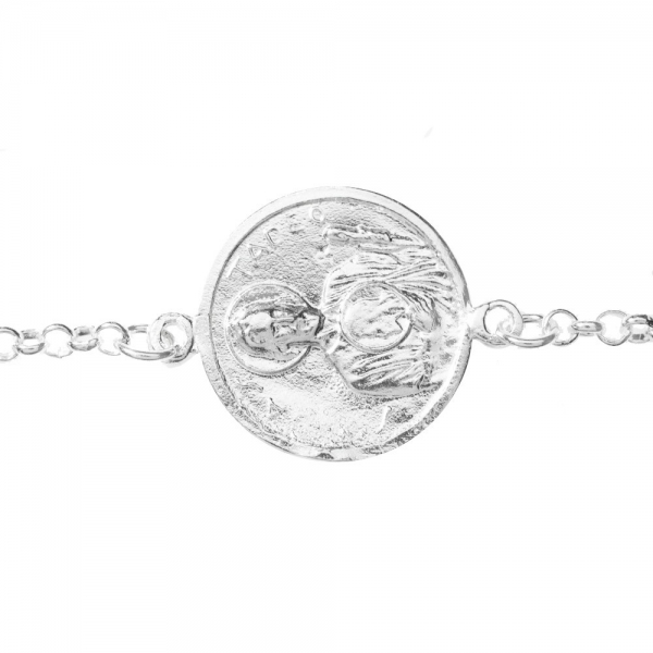 Pulsera San Judas Plata de Ley