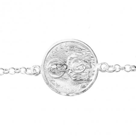 Pulsera San Judas Plata de Ley