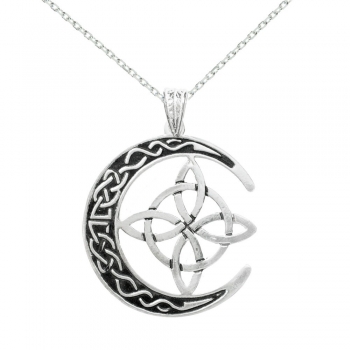 Colgante luna vikinga & Nudo de Bruja