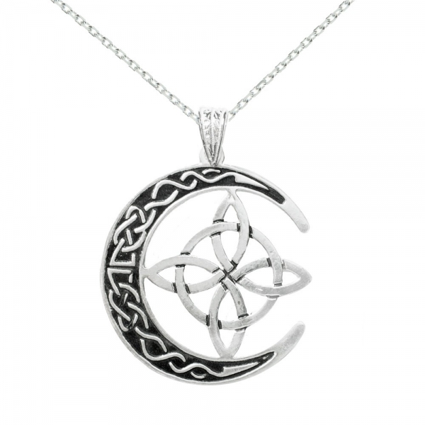 Colgante luna vikinga & Nudo de Bruja