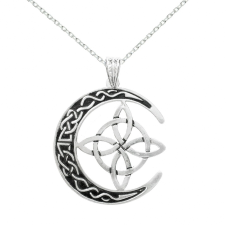 Colgante luna vikinga & Nudo de Bruja