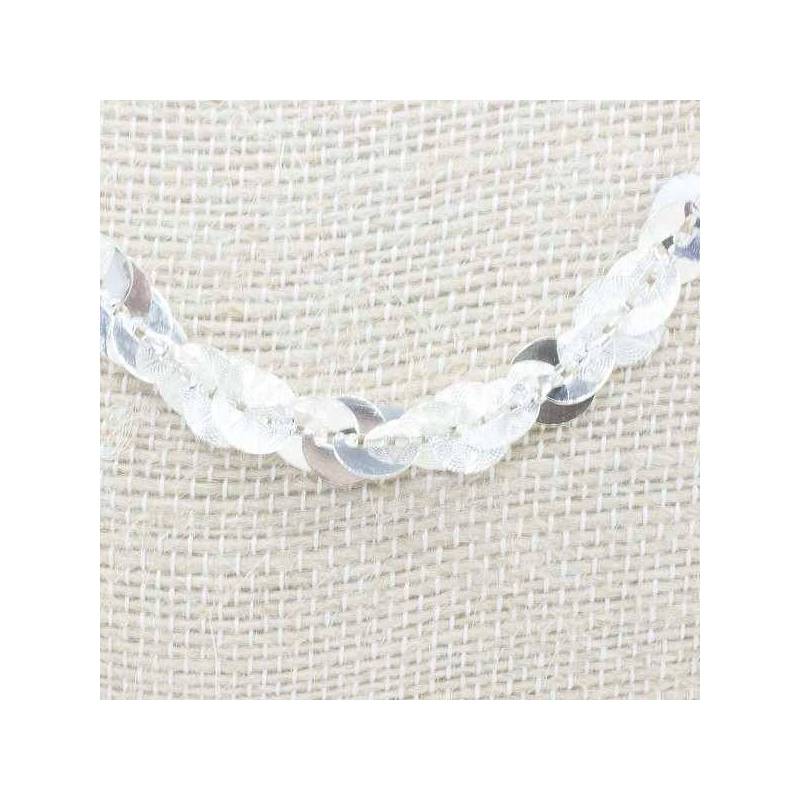 Collar lentejuelas Plata de Ley