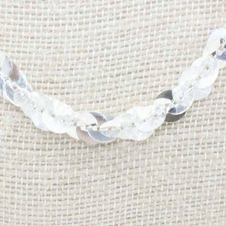 Collar lentejuelas Plata de Ley
