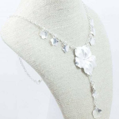 Collar flor Plata de Ley