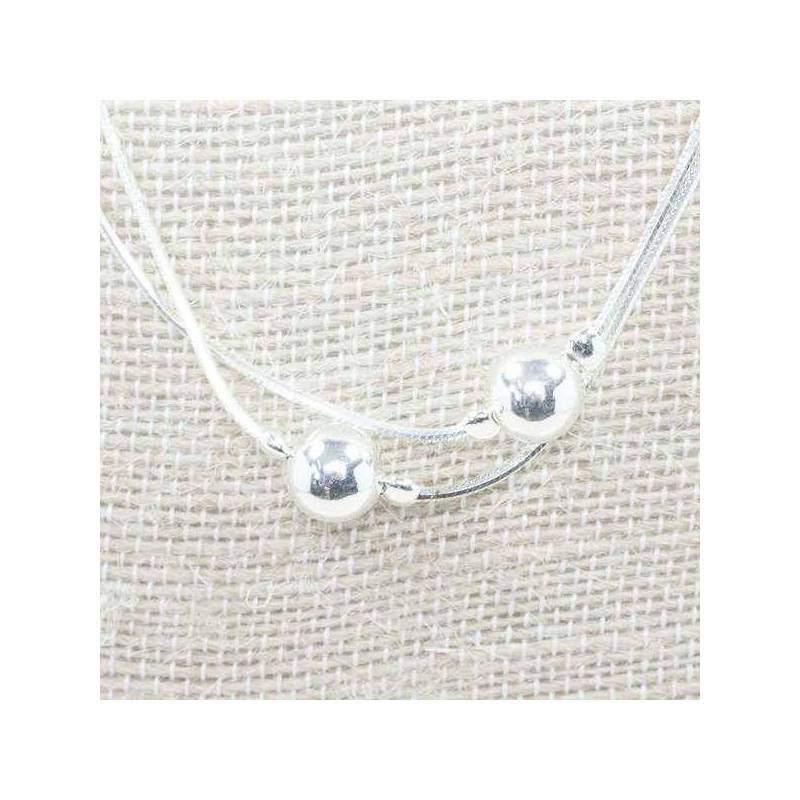 Collar diamantado Plata de Ley